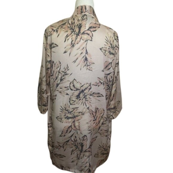 House of Harlow 1960 floral open front satin feel feminine robe size S - Picture 2 of 4